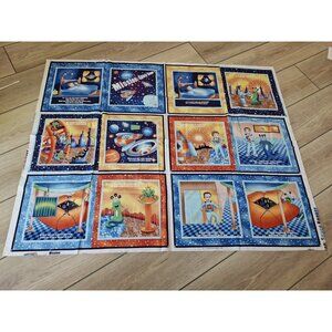 MISSION: SPACE RANGER ~ Soft Quiet Story Book Cotton Fabric Panel Educational